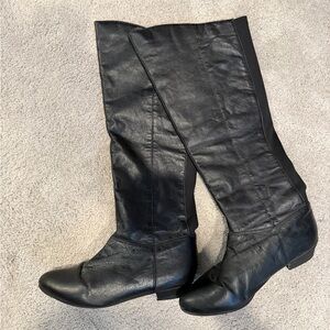 Steve Madden Black Knee-High Women's Boots